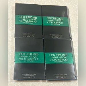 Four Sample size spray vials 0.04 oz Viktor & Rolf Spicebomb Night Vision Parfum